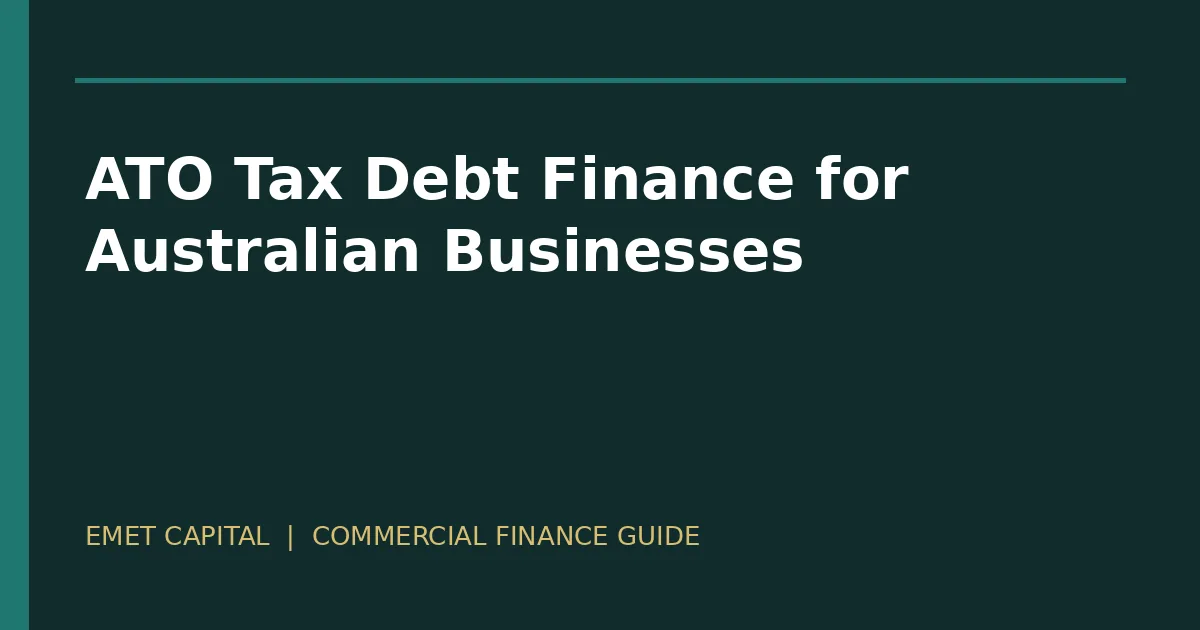 ATO tax debt finance options guide for Australian businesses