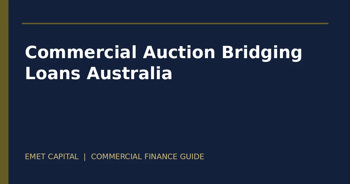 Commercial property auction bridging finance readiness guide